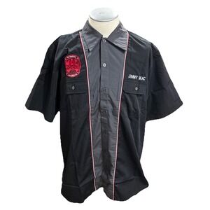 Mac Tools Mens Shirt Button XL Black Grey Jimmy Mac